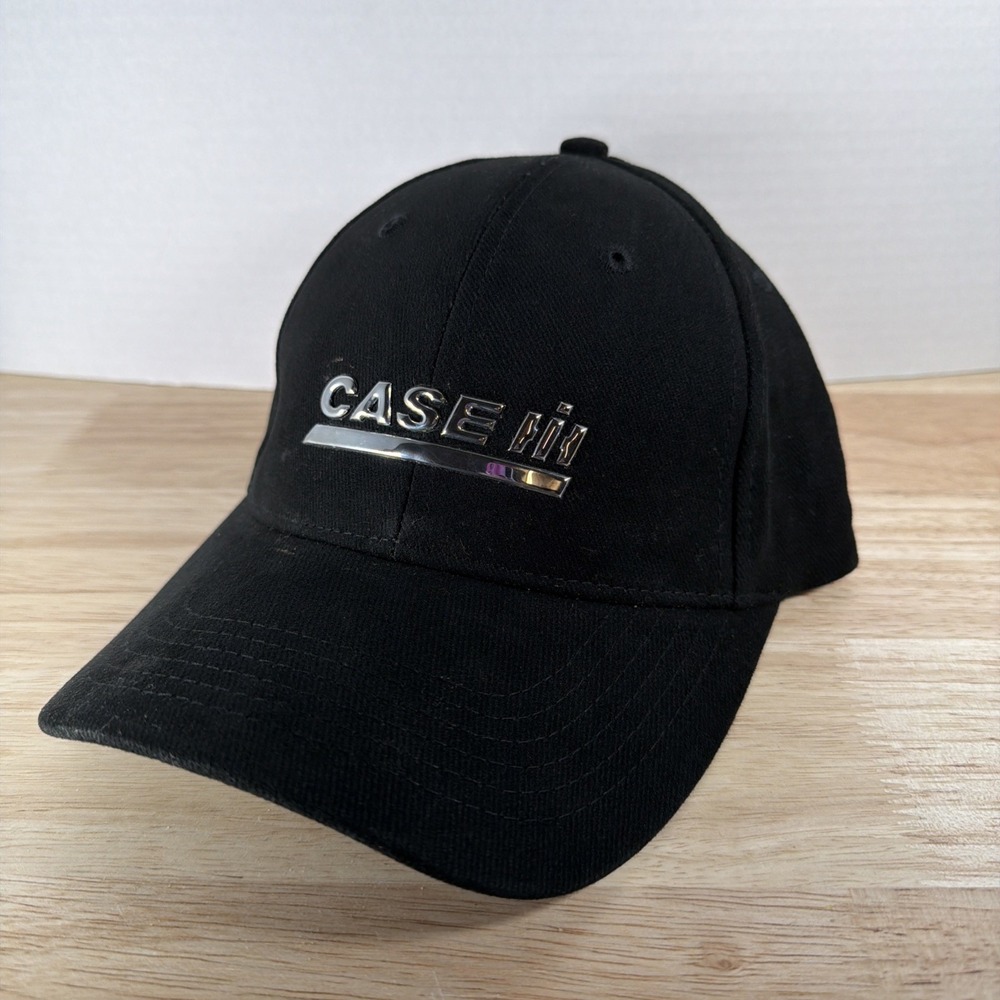 Case IH Agriculture Chrome Emblem Mens Hat Adjustable Strap Back Cap
